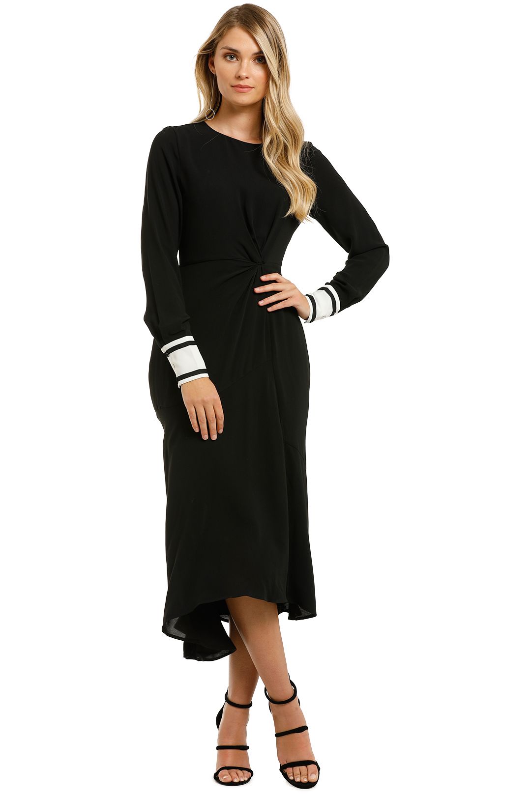 Sure-Thing-Dress-Black-White-Front