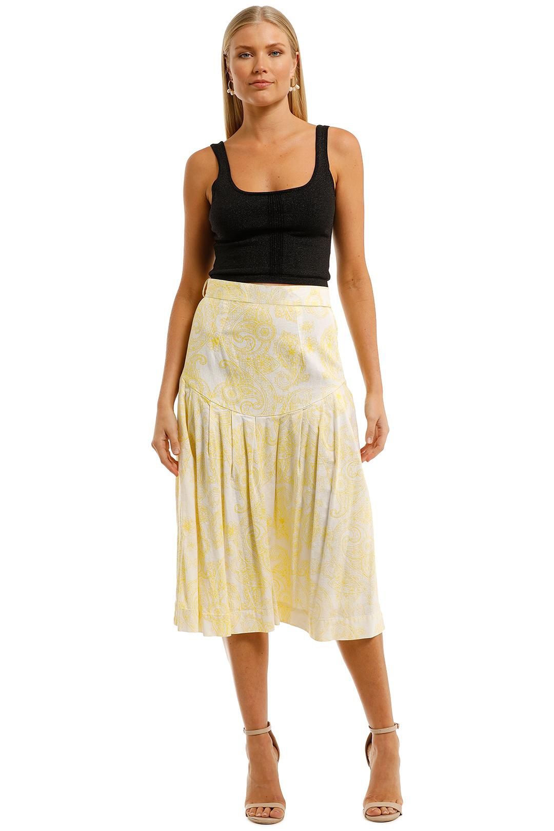 SWF Paisley Lemon Midi Skirt