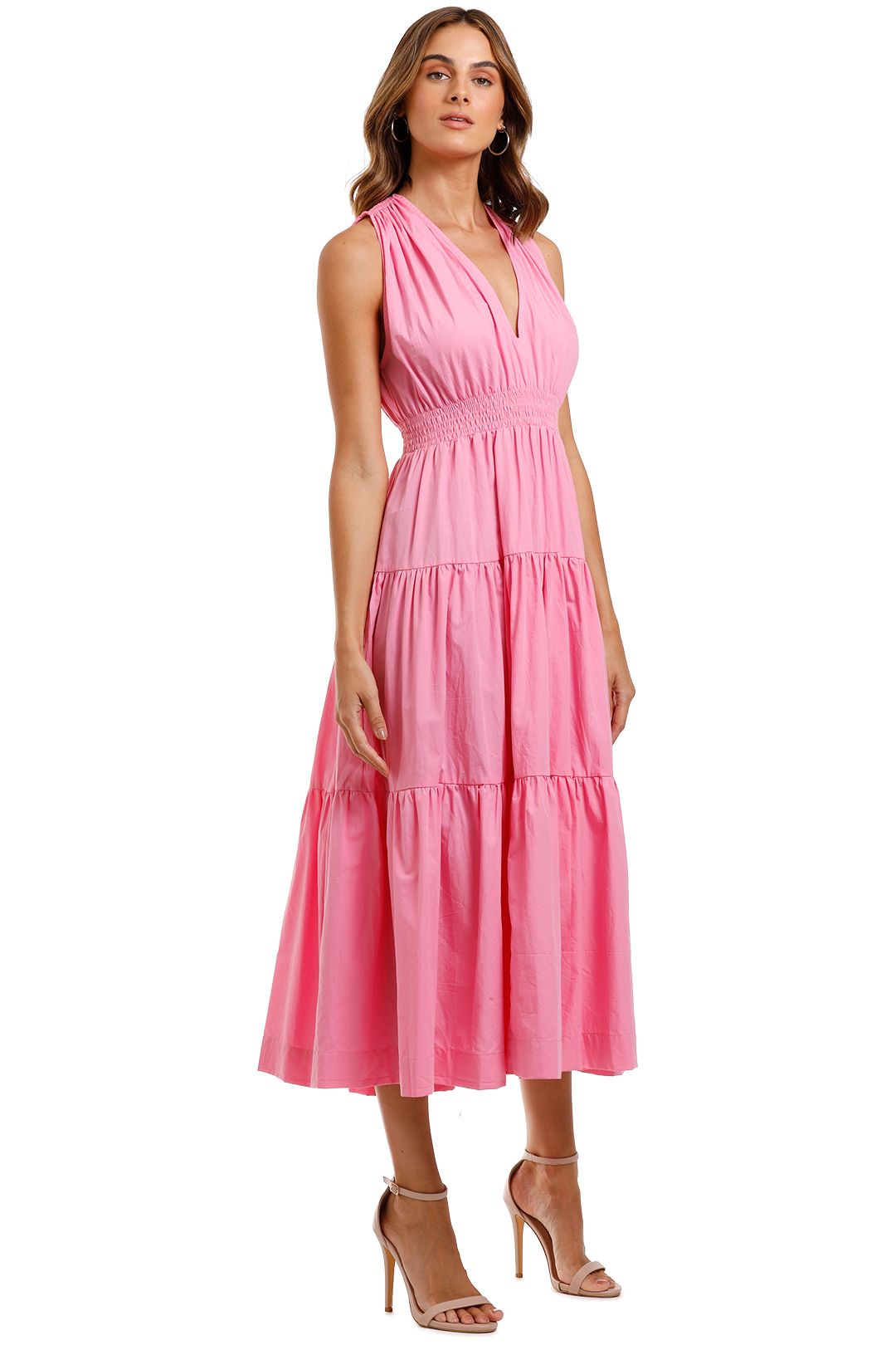 Hire Tiered Maxi in Pink | SWF | GlamCorner