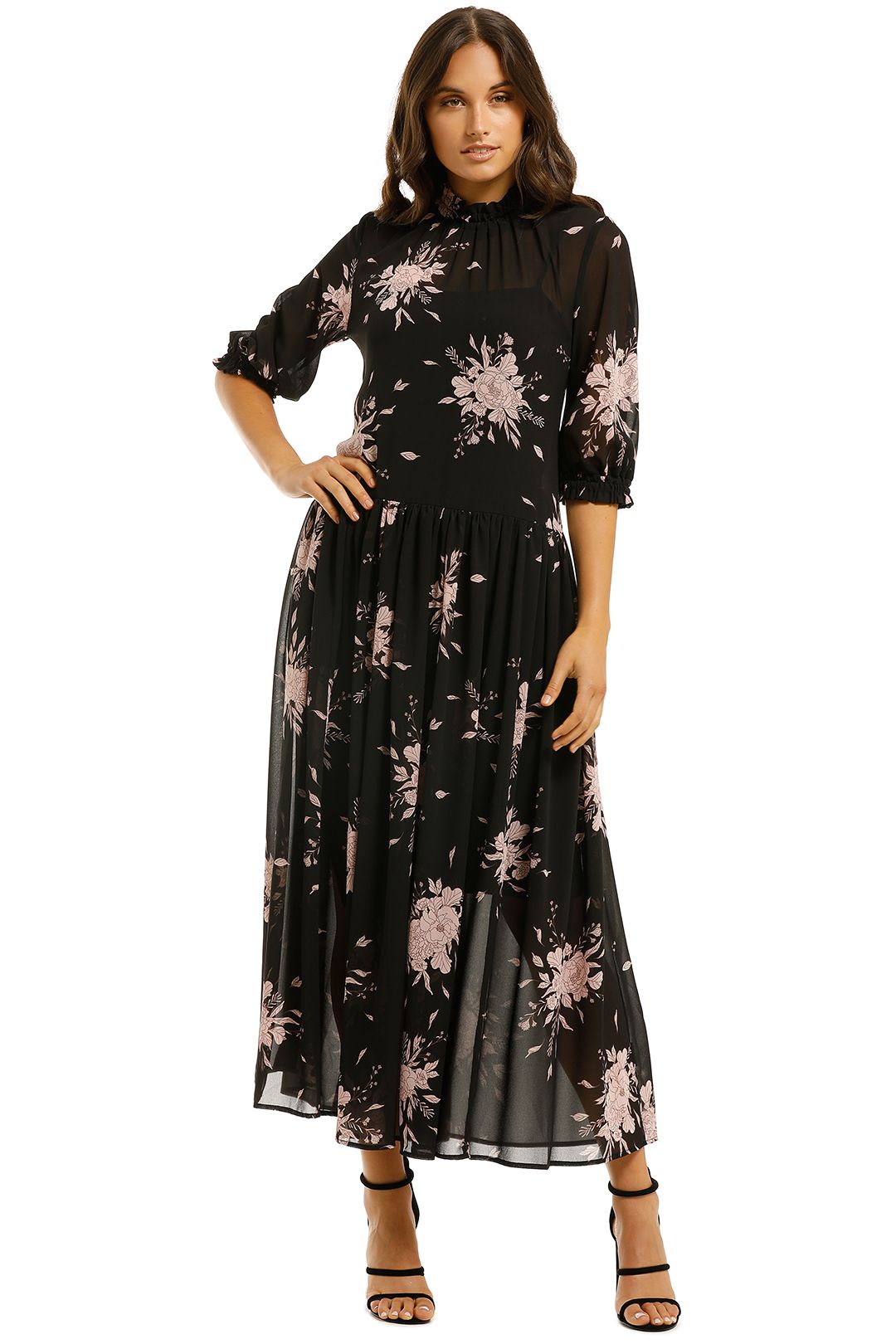 Ruffle Maxi Designer Dresses For Hire Glamcorner
