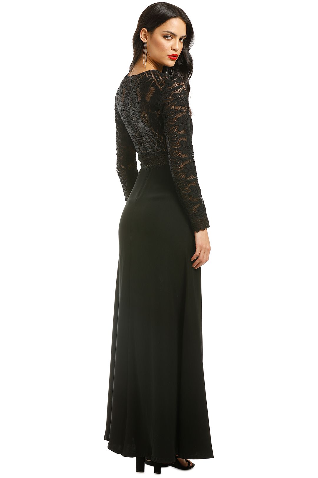 black floor length dresses