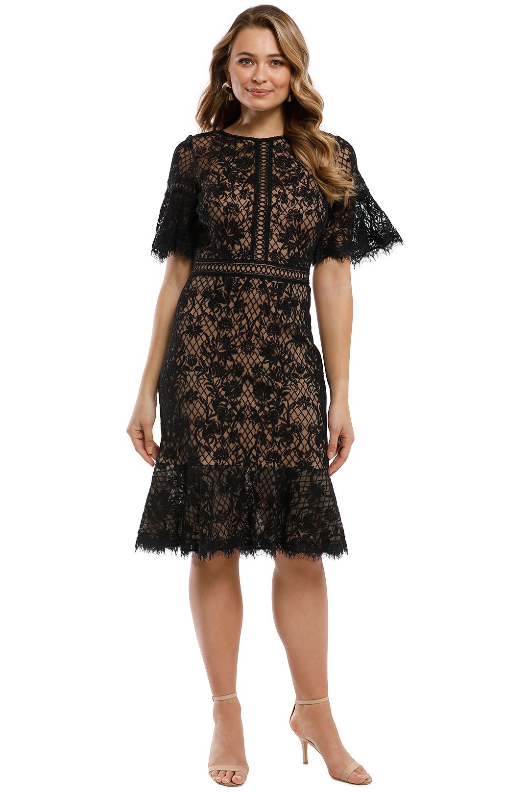 Mirabelle Embroidered Dress by Tadashi Shoji for Hire GlamCorner
