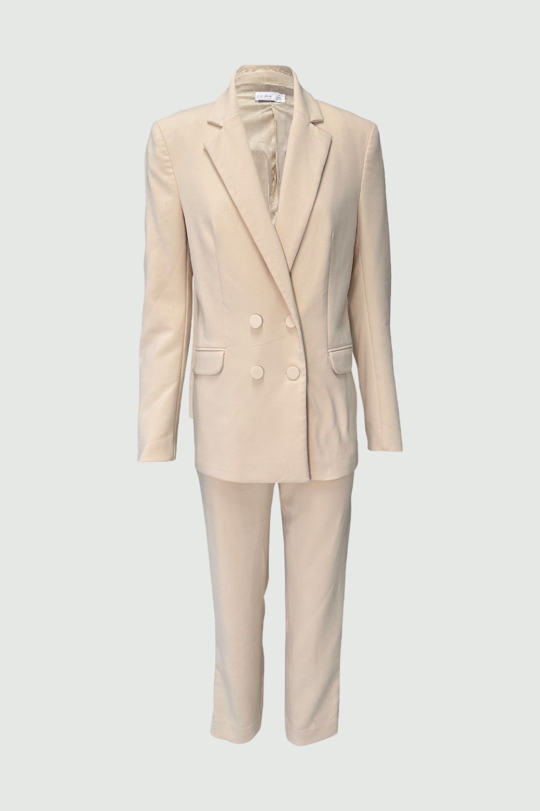 Kookai Tailored Jacket and Pants Set in Cream