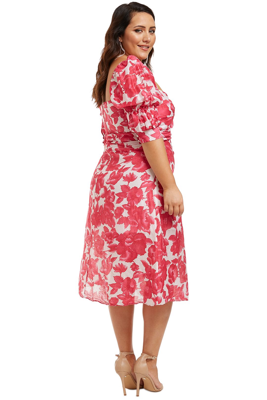 Martini Midi Dress Raspberry Martini Flora by Talulah for Hire