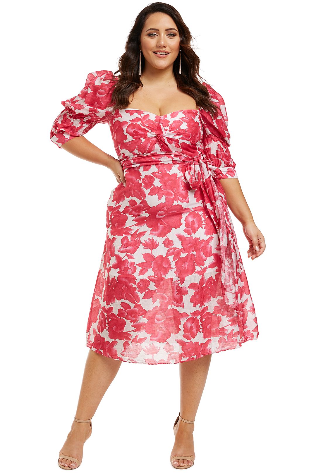 Martini Midi Dress Raspberry Martini Flora by Talulah for Hire