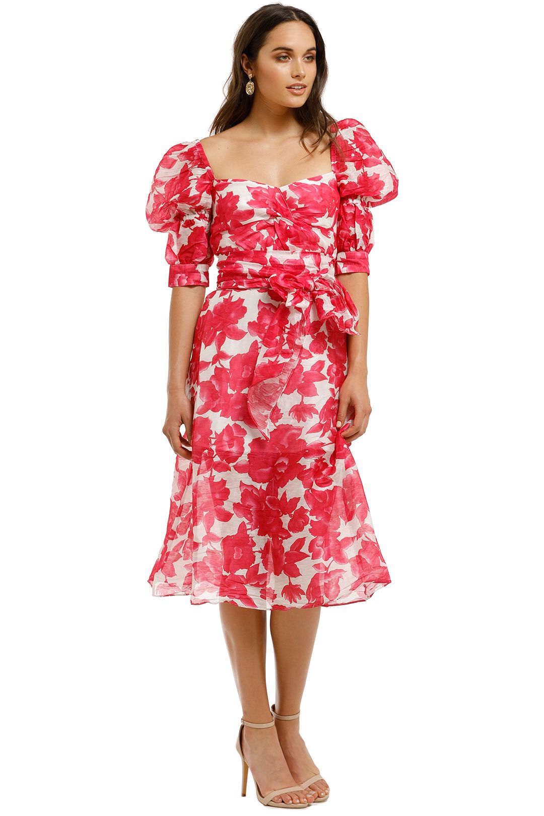 Martini Midi Dress Raspberry Martini Flora by Talulah for Hire