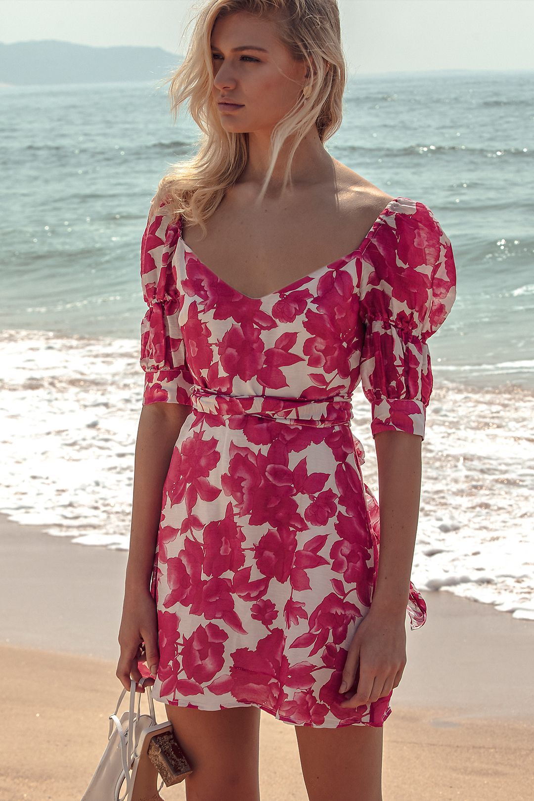 Martini Mini Dress in Raspberry Martini Floral by Talulah for Hire