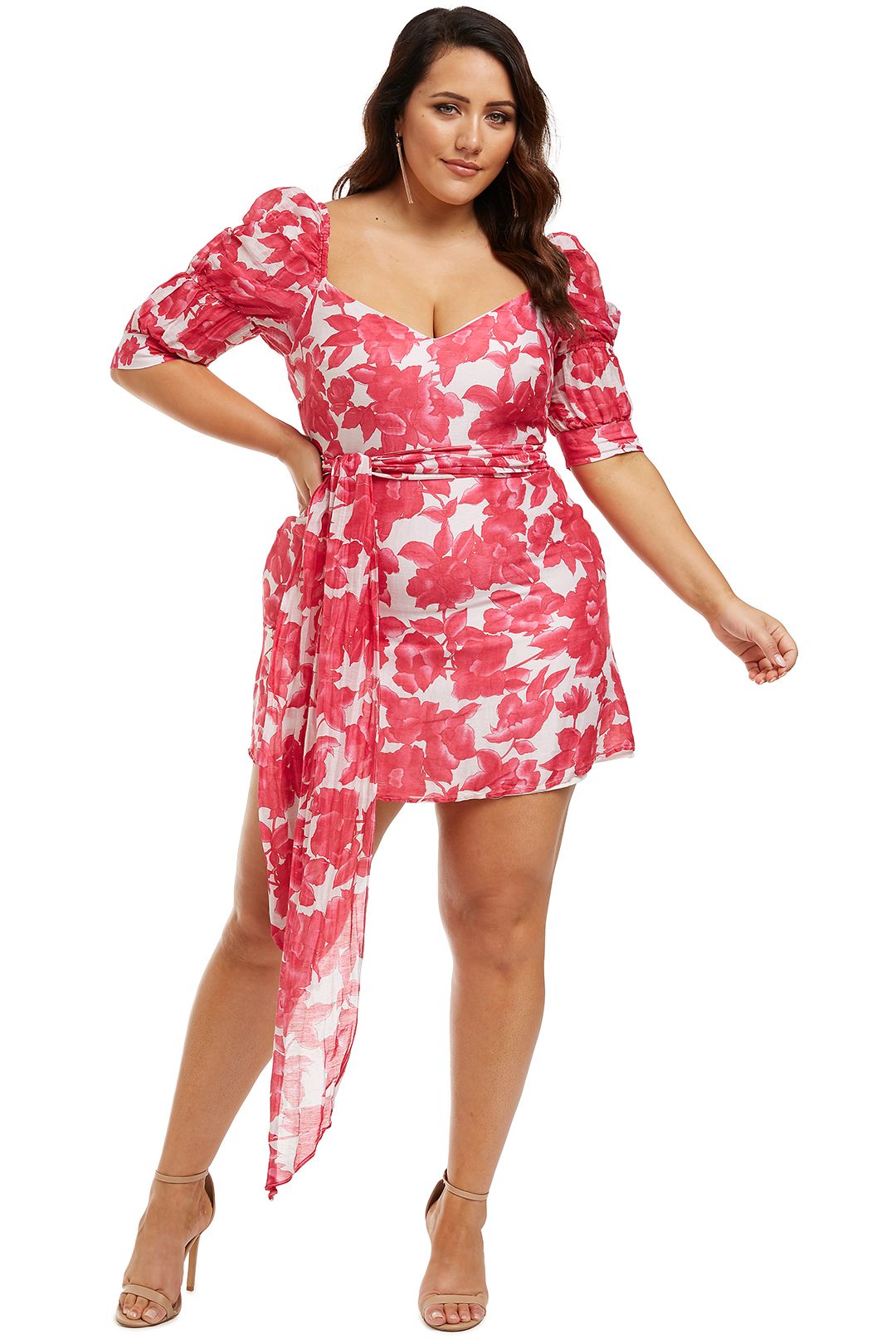Martini Mini Dress in Raspberry Martini Floral by Talulah for Hire