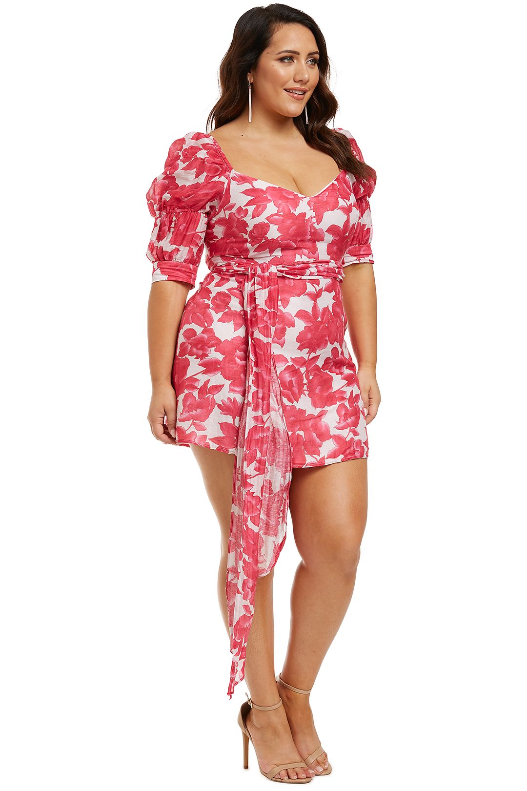 Martini Mini Dress in Raspberry Martini Floral by Talulah for Hire