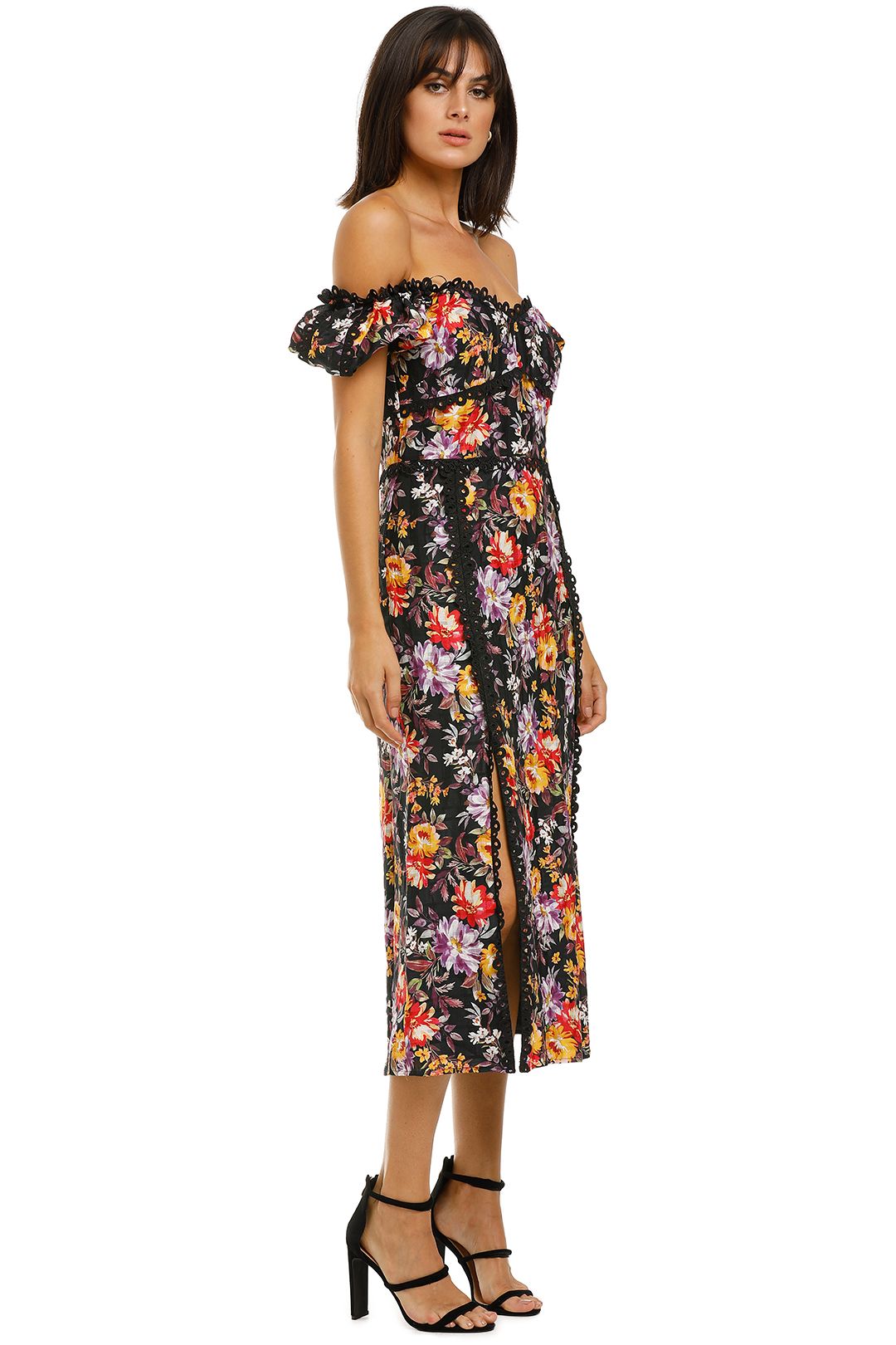 Talulah Evolet Floral Tiered Midi Dress