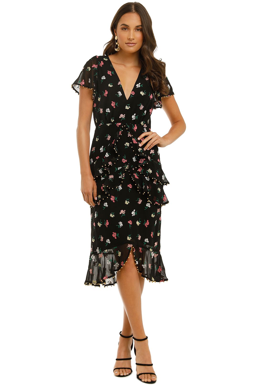 talulah cherry floral mini dress