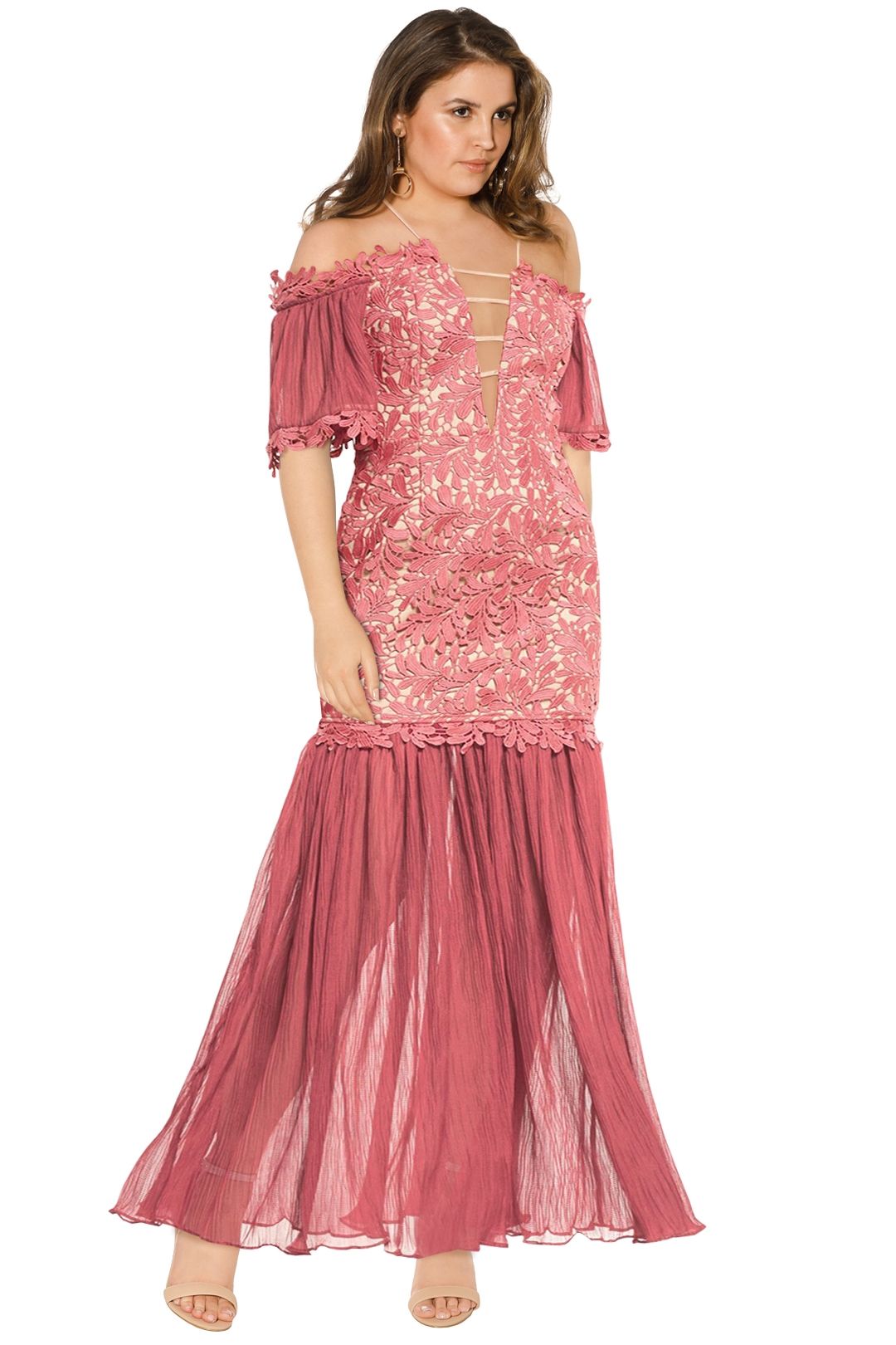 off shoulder lace gown 2020