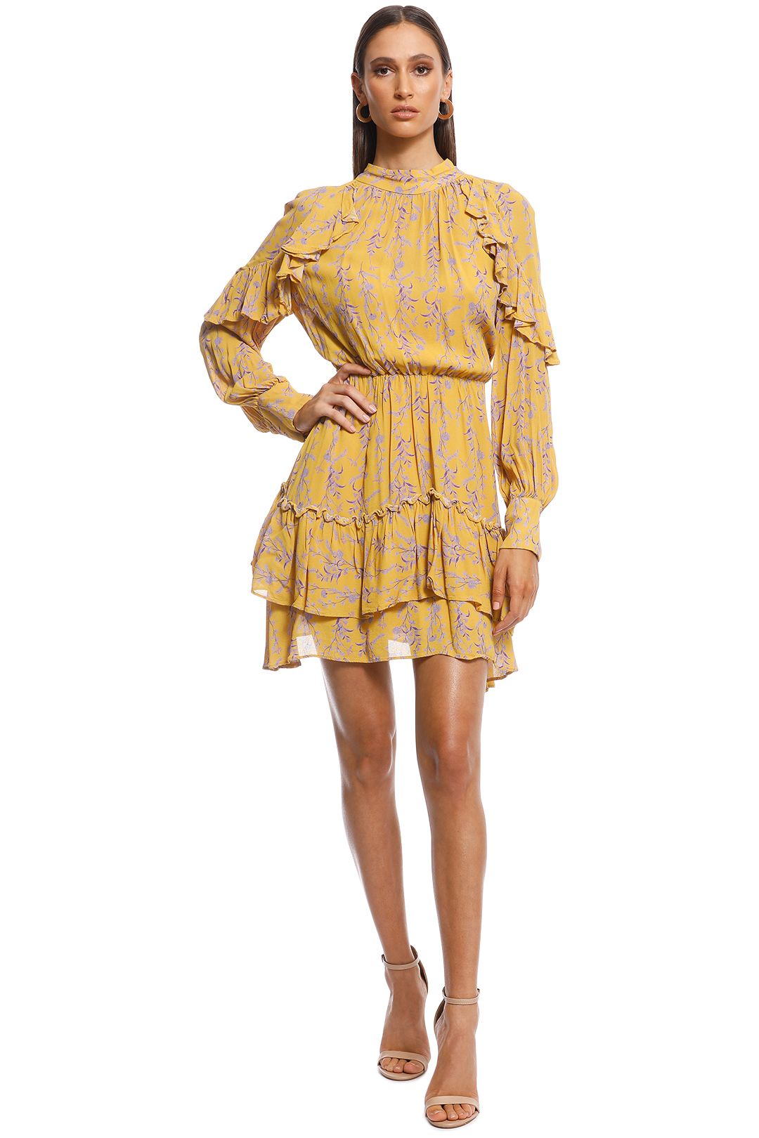 Talulah - In The Mix Mini Dress - Mustard - Front
