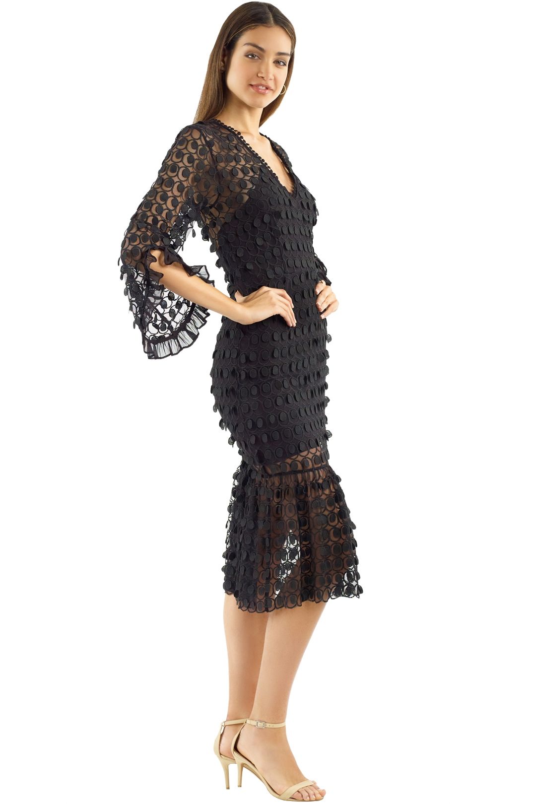 talulah candid lace midi dress