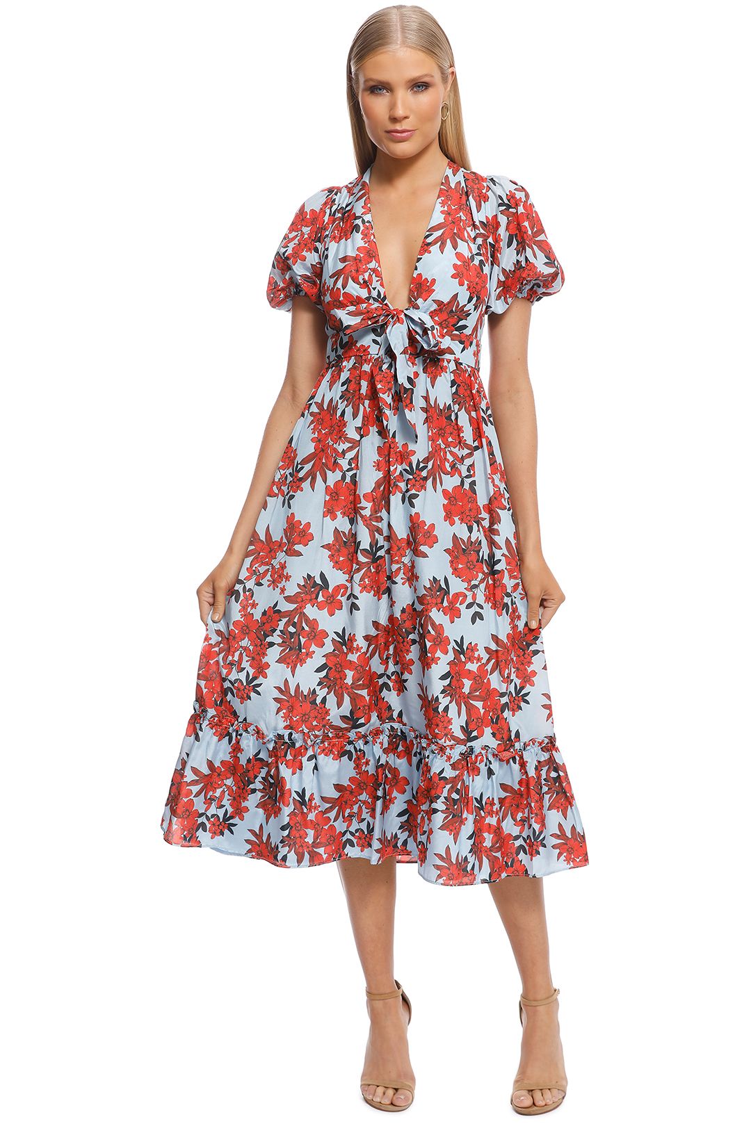 Red Sea Midi Dress by Talulah for Hire | GlamCorner