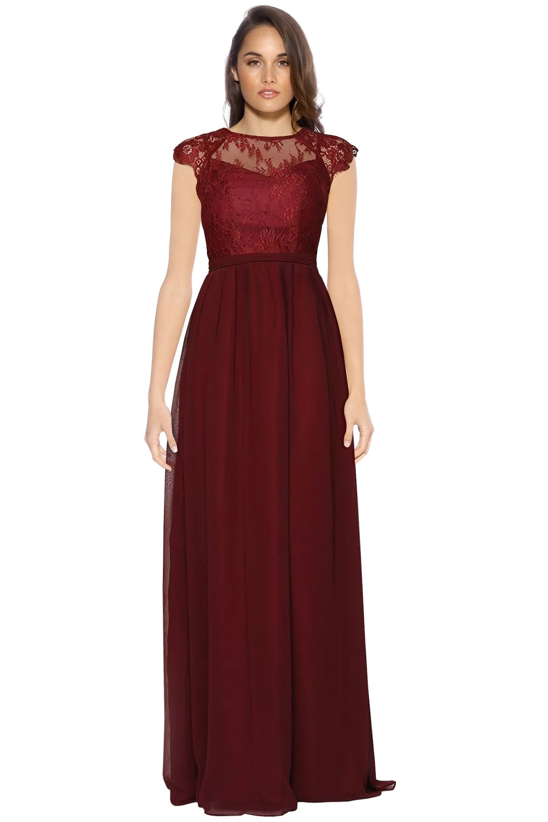 Camilla Merlot Gown by Tania Olsen for Hire | GlamCorner
