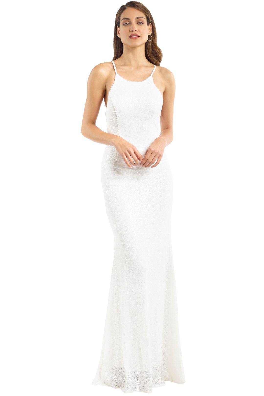 Sadie Sequin Gown in Vintage White by Tania Olsen for Hire | GlamCorner
