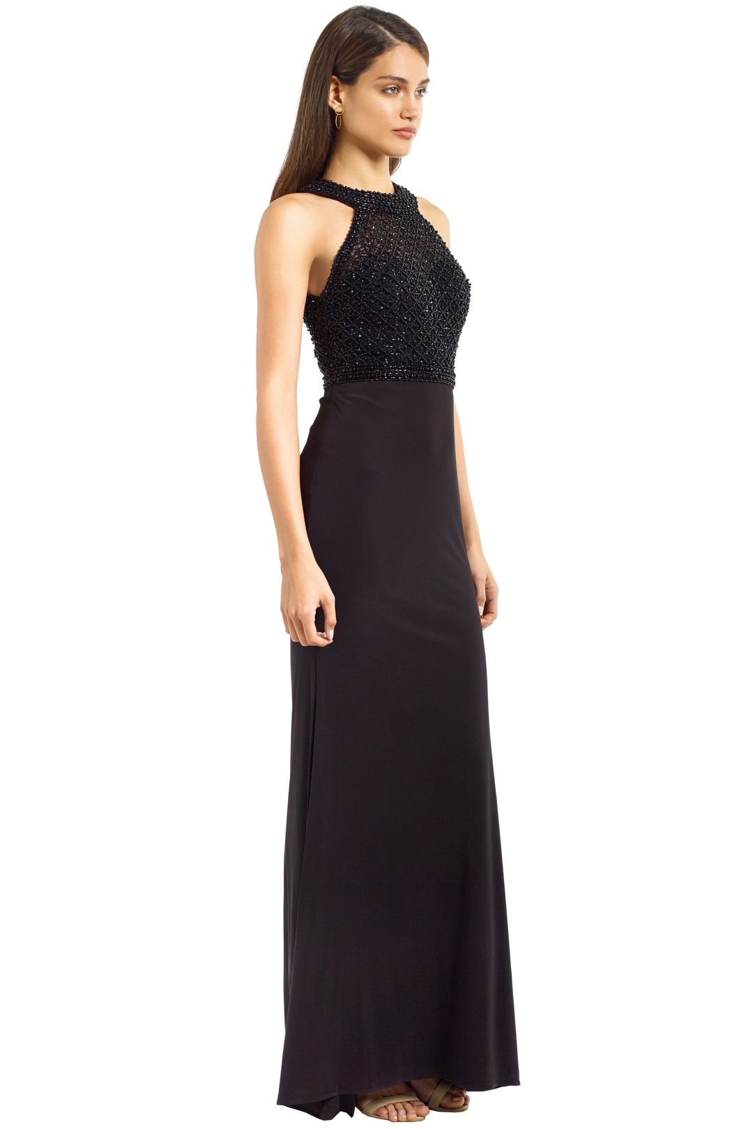 Tyra Gown in Black by Tania Olsen for Hire | GlamCorner