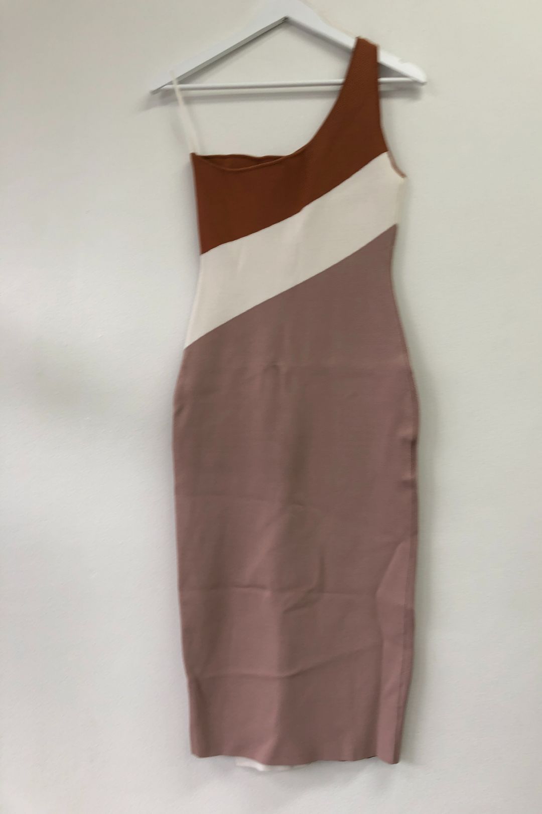 By Johnny - Taupe Tone Knit Midi Dress