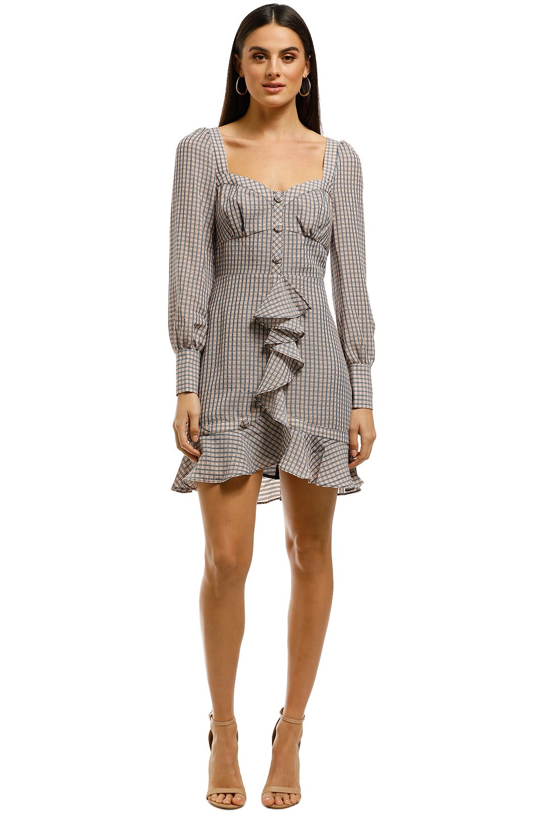 The-East-Order-Freya-Mini-Dress-Plaid-Clubhouse-Front