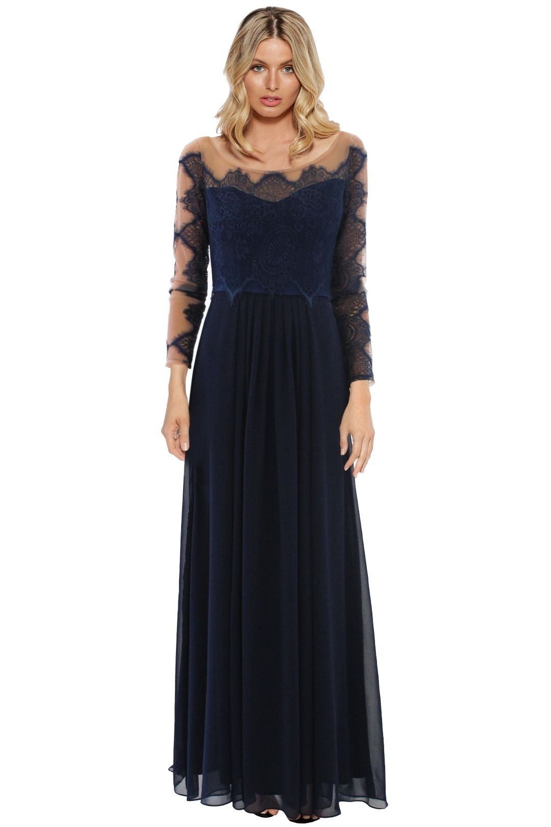 The Dress Shoppe - Gone With The Edge Gown - Navy - Front