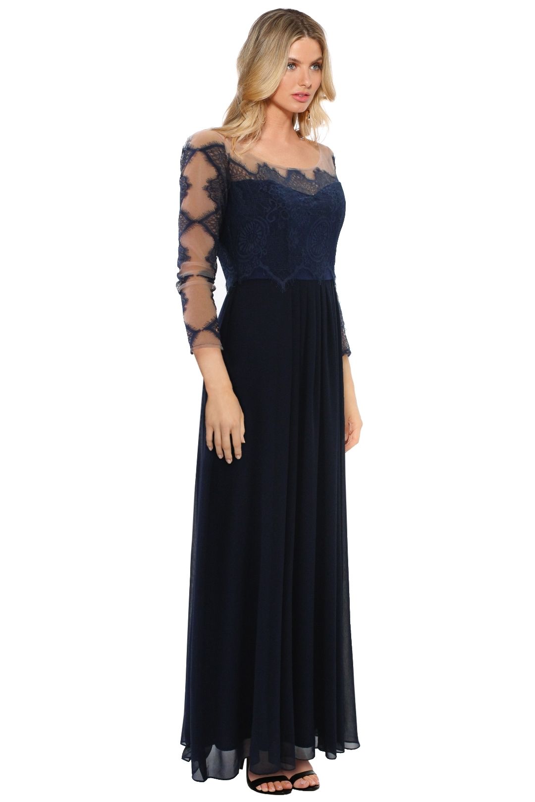 The Dress Shoppe - Gone With The Edge Gown - Navy - Side