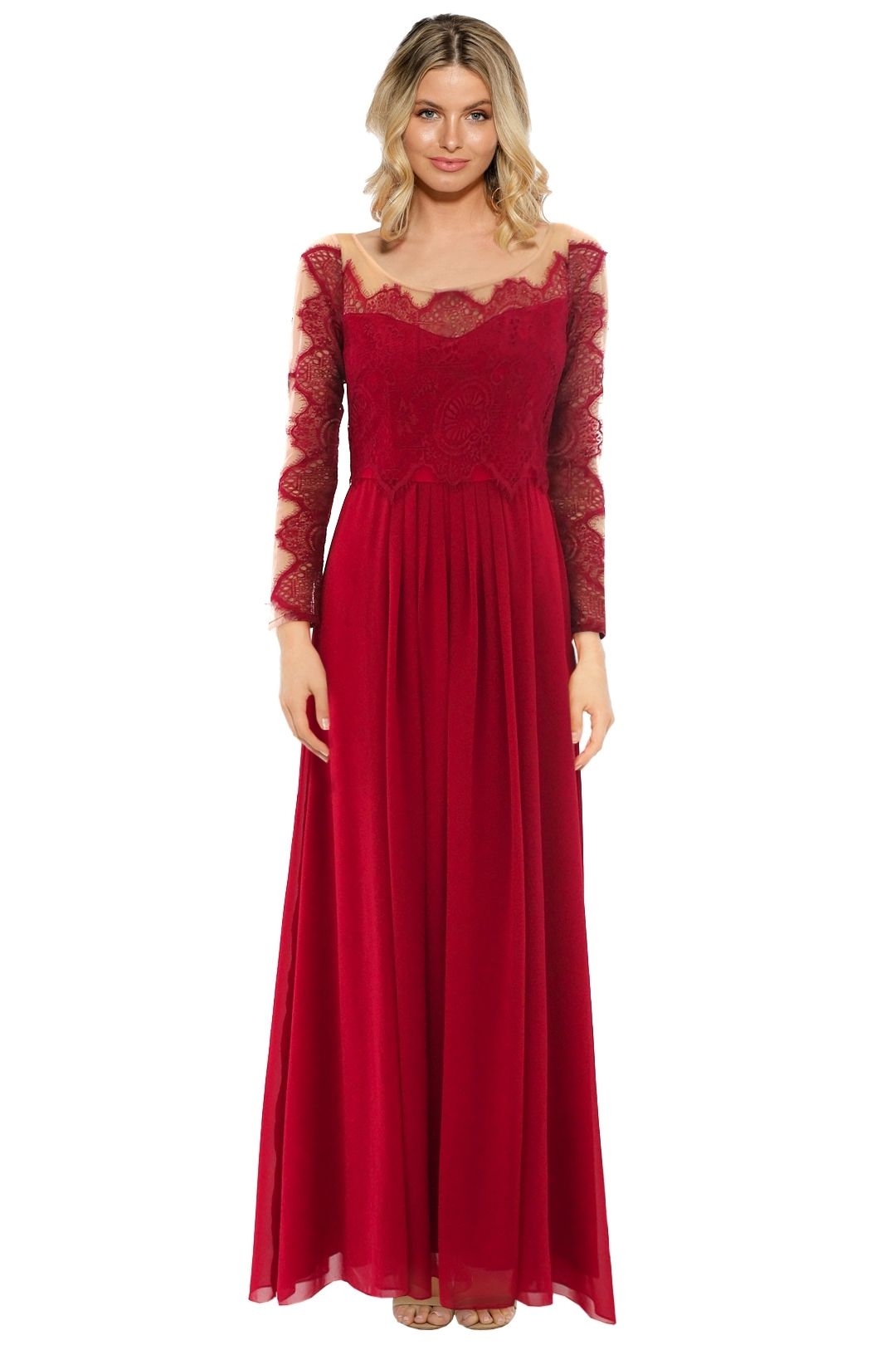 The Dress Shoppe - Gone With The Edge Gown - Red - Front
