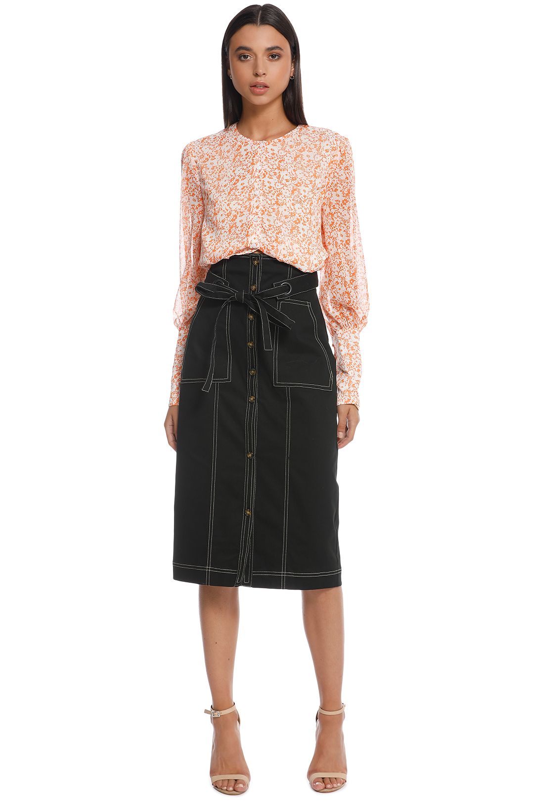 Junee Midi Skirt by The East Order for Hire | GlamCorner