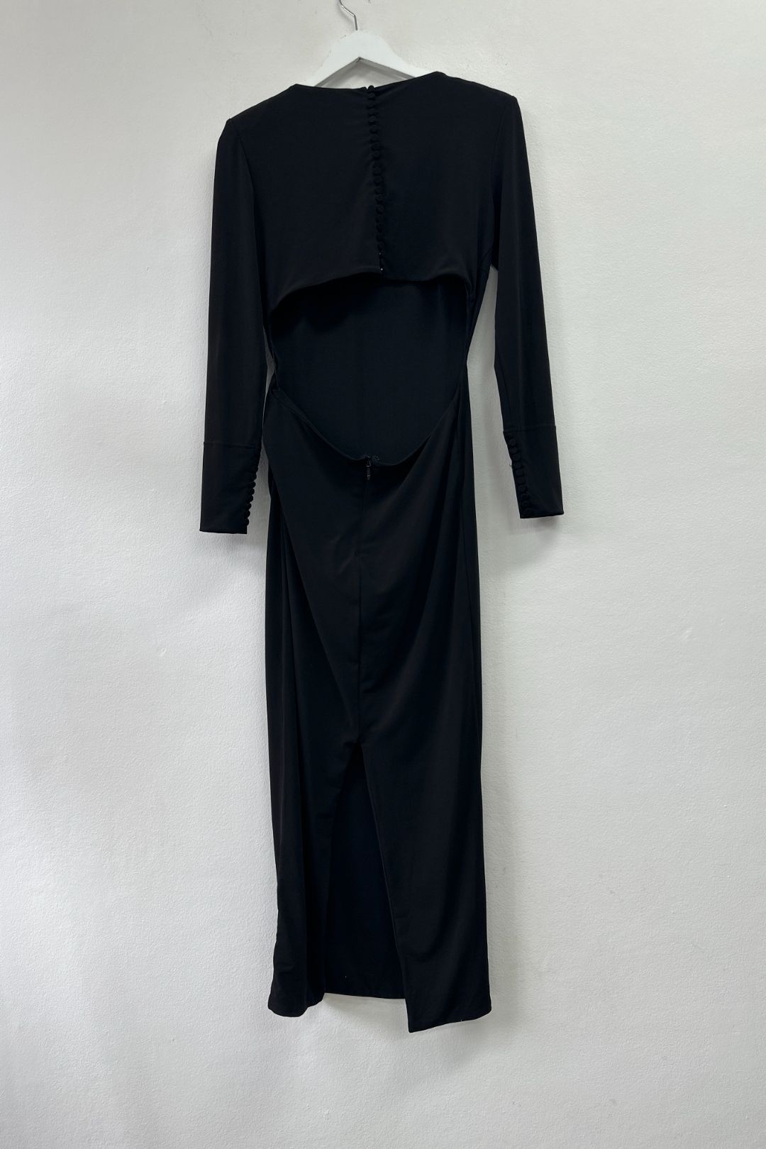 Mossman The Hudson Midi Dress in Black