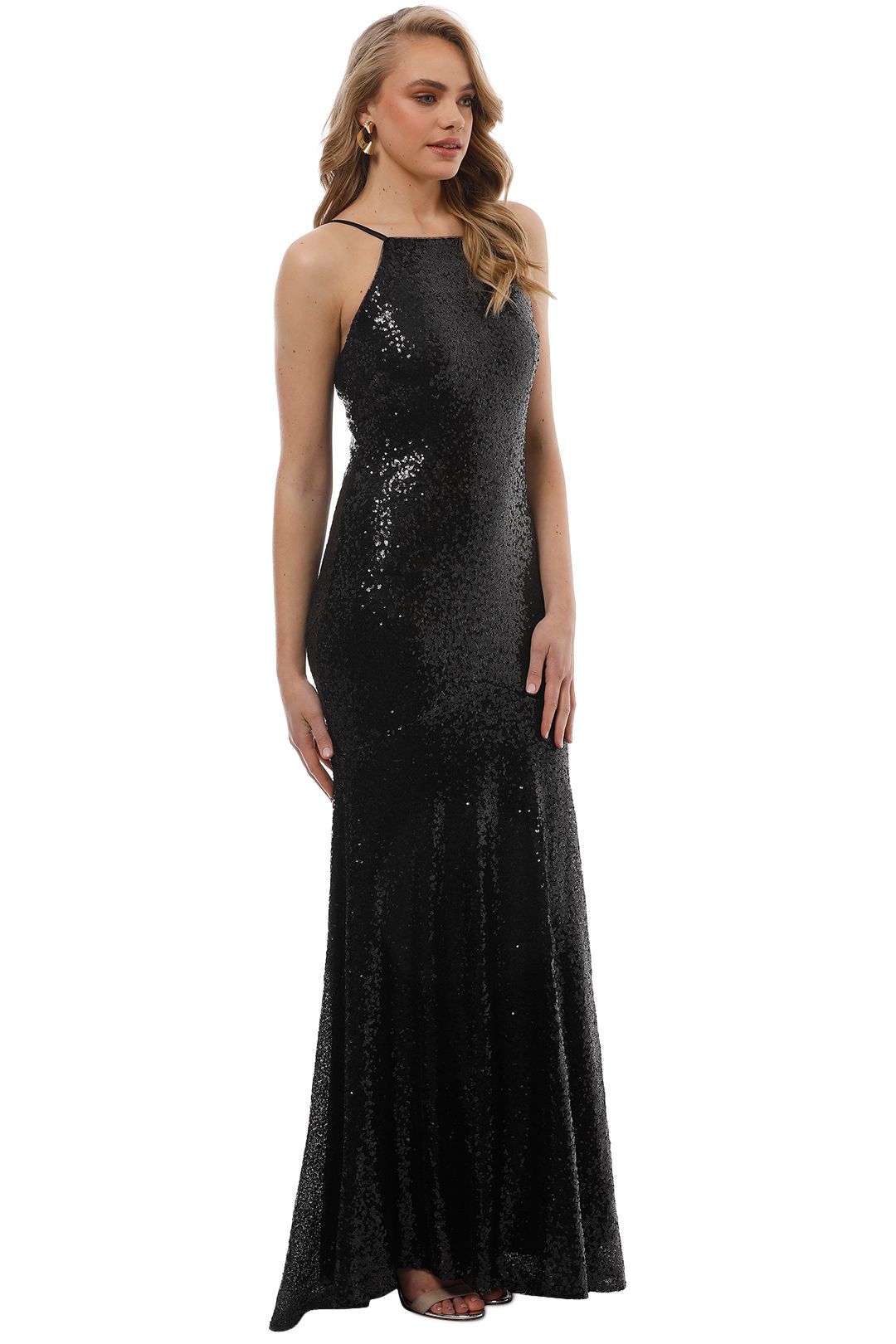 Theia - Jessica Gown - Black - Side