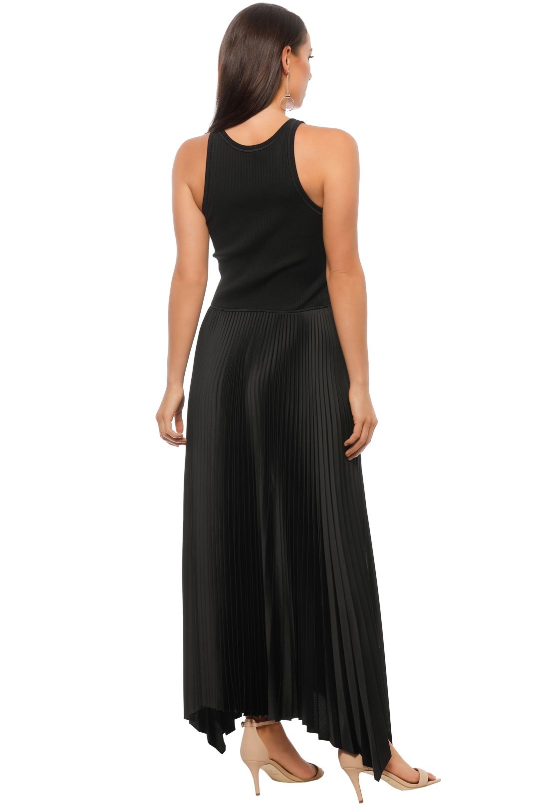 theory vinessi pleated maxi dress