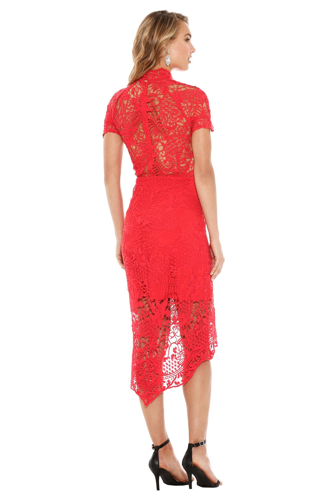 thurley red lace dress