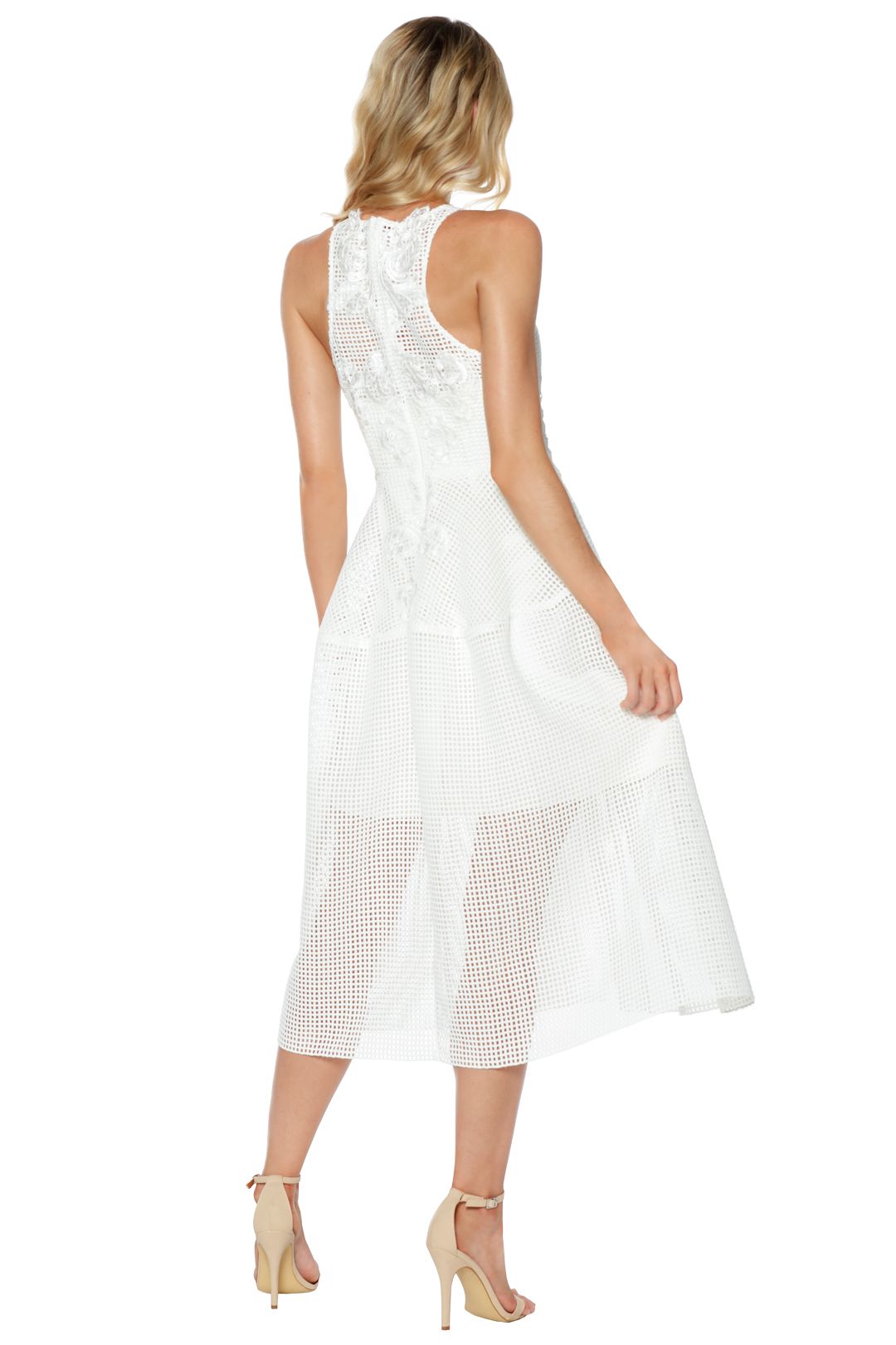 Thurley - Bianca Embroidered Dress - White - Back 