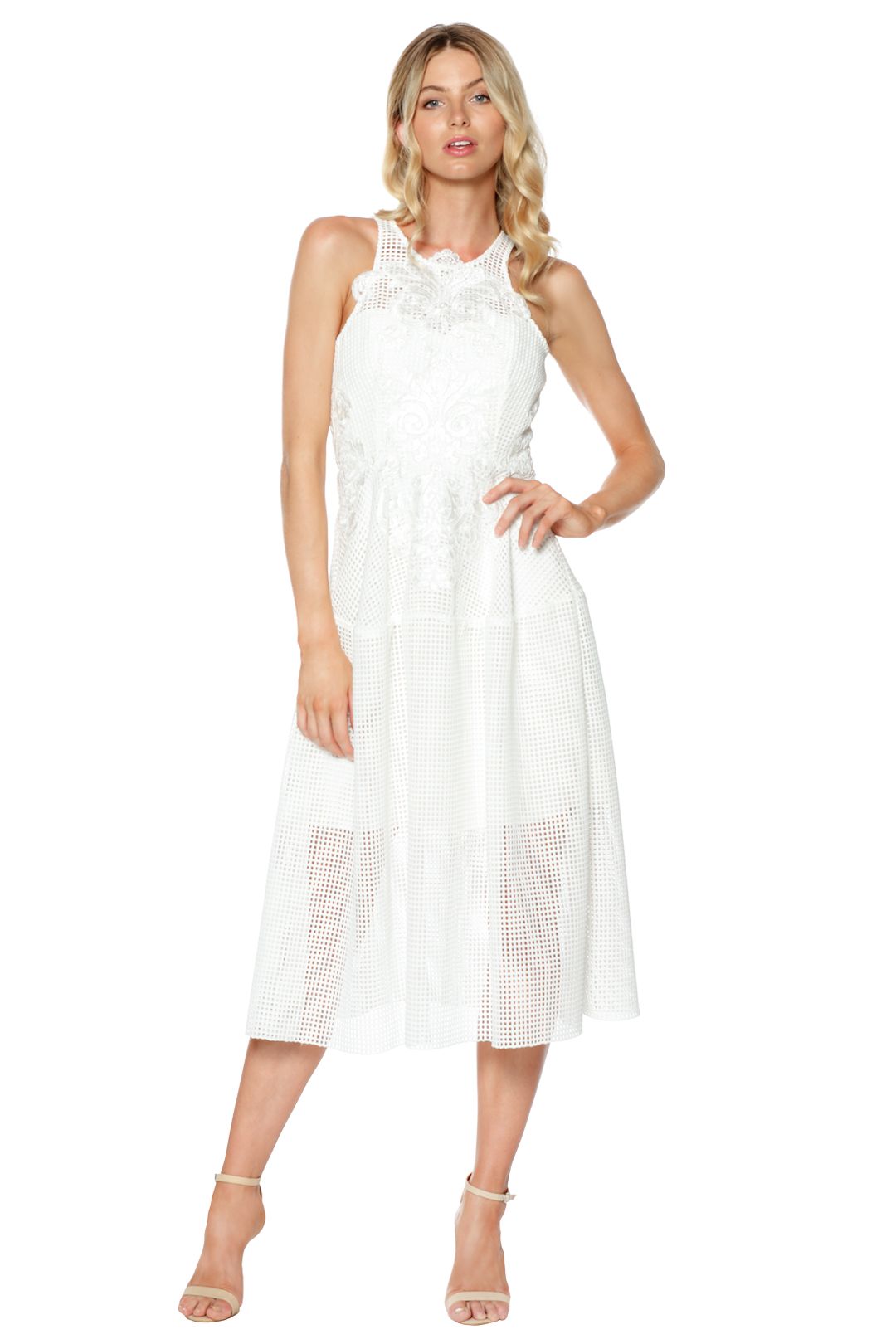 Thurley - Bianca Embroidered Dress - White - Front