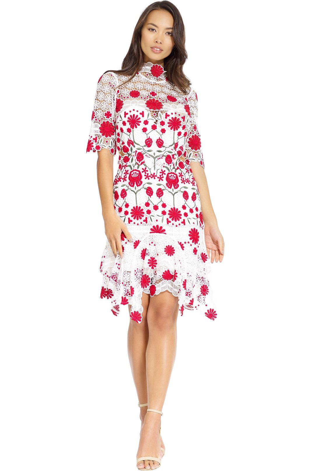 Thurley - English Rose Dress - White - Front