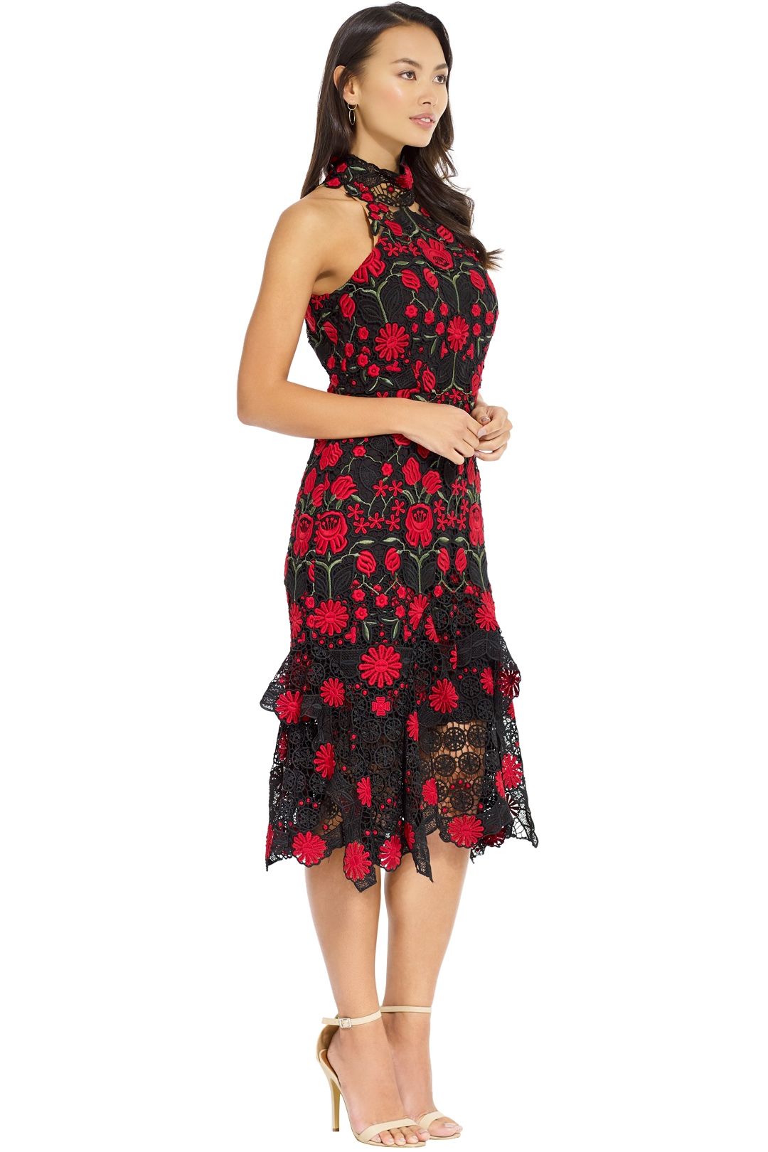 thurley english rose midi dress