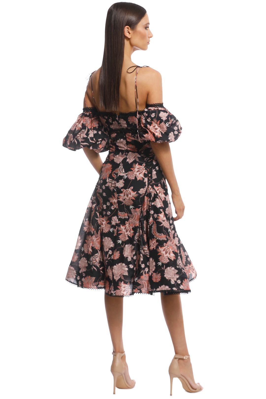 Download Pineapple Chintz Lace Up Midi Dress by Thurley for Rent ...