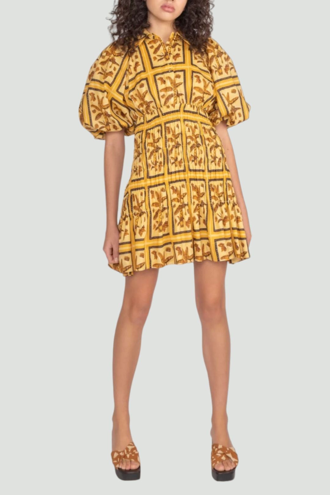Striped Patchwork Long Sleeve Mini Dress main image 1