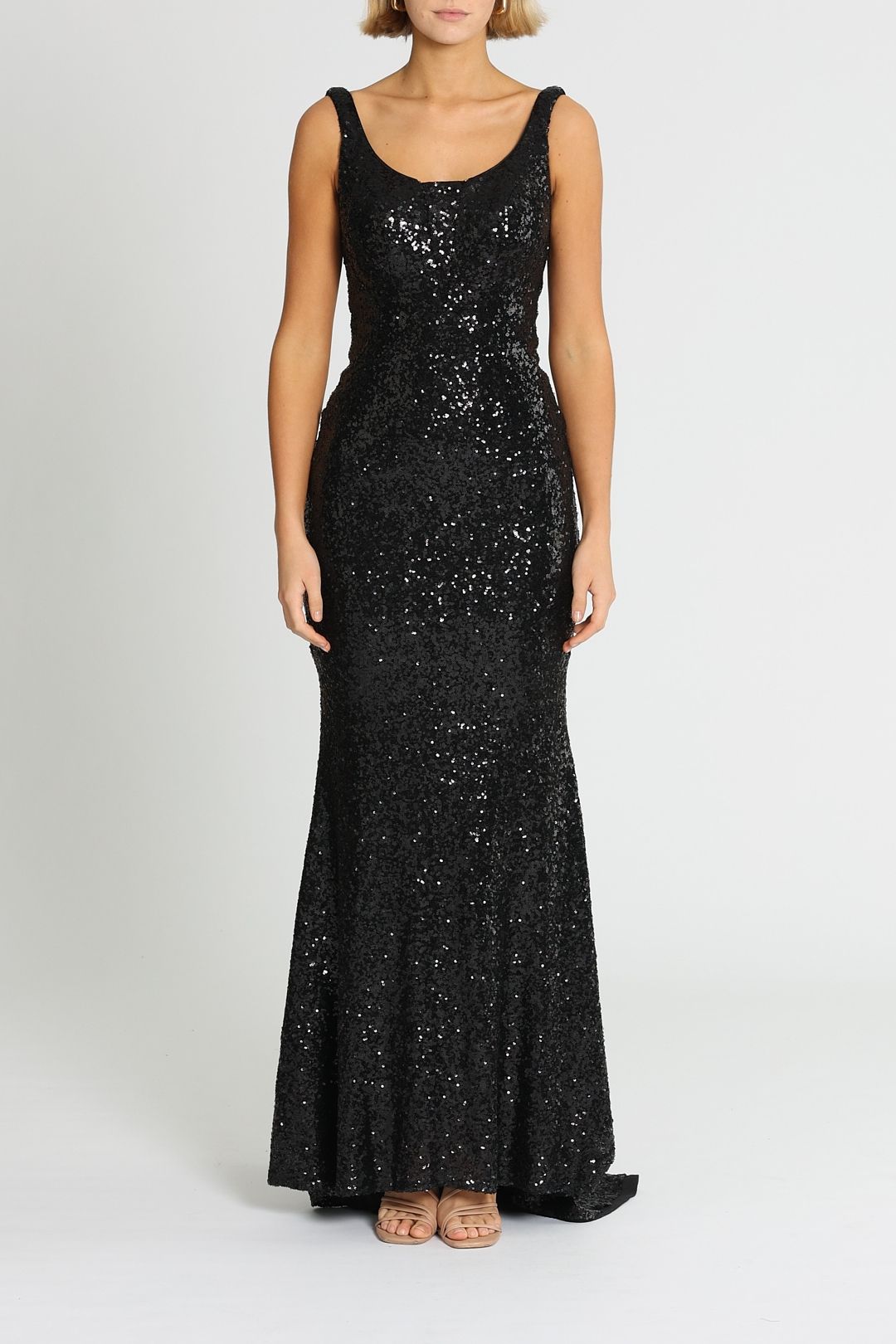 Tinaholy Annalise Sequin Gown Black