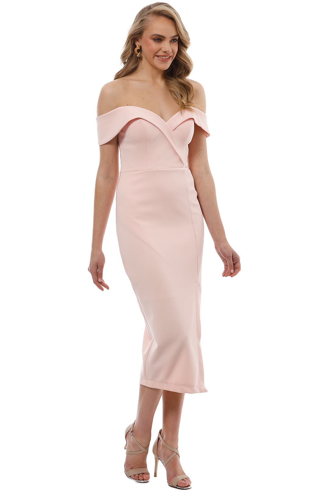 Blush Sweetheart Midi Dress by Tinaholy for Hire