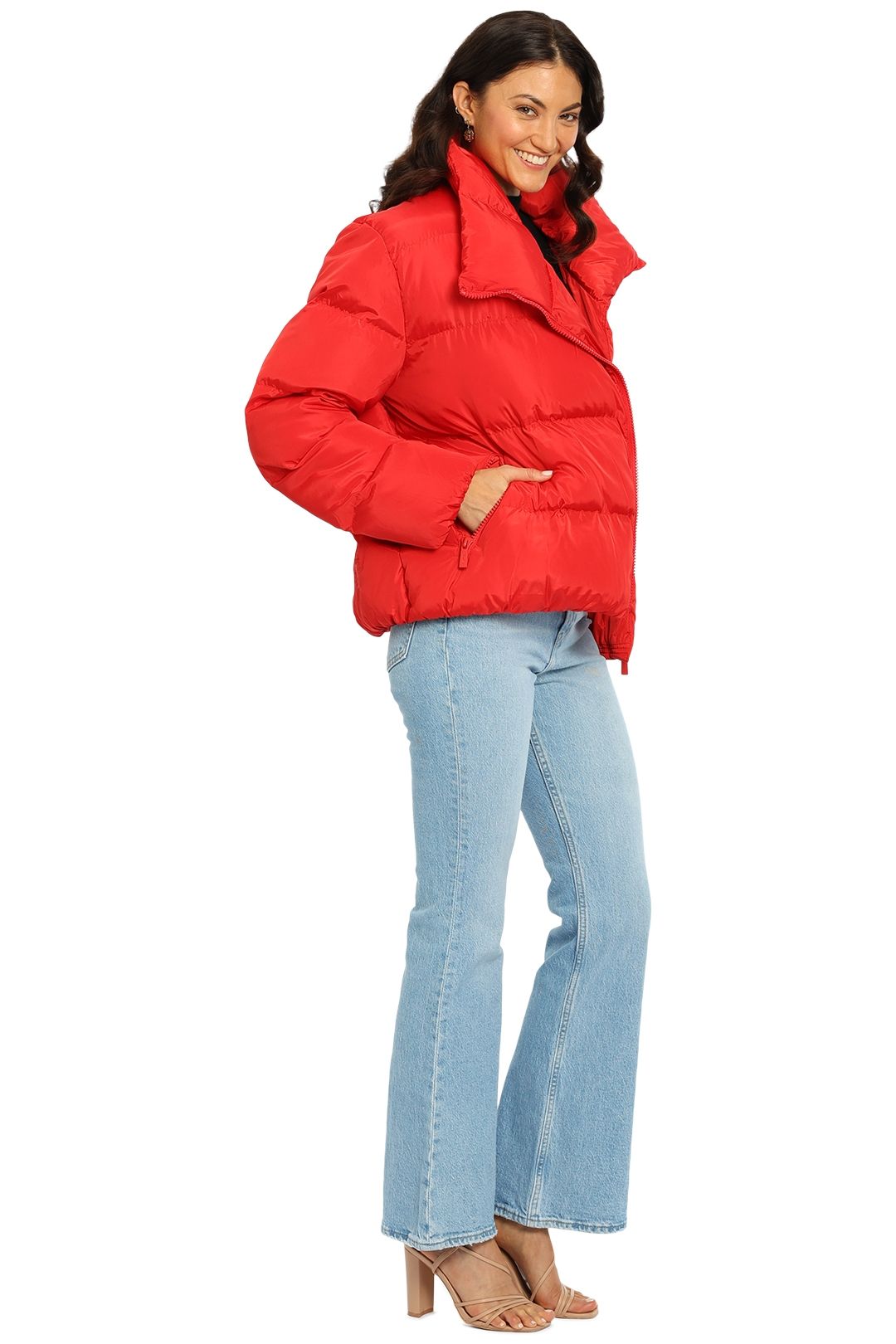 Toast Society Jupiter Puffer Red quilted