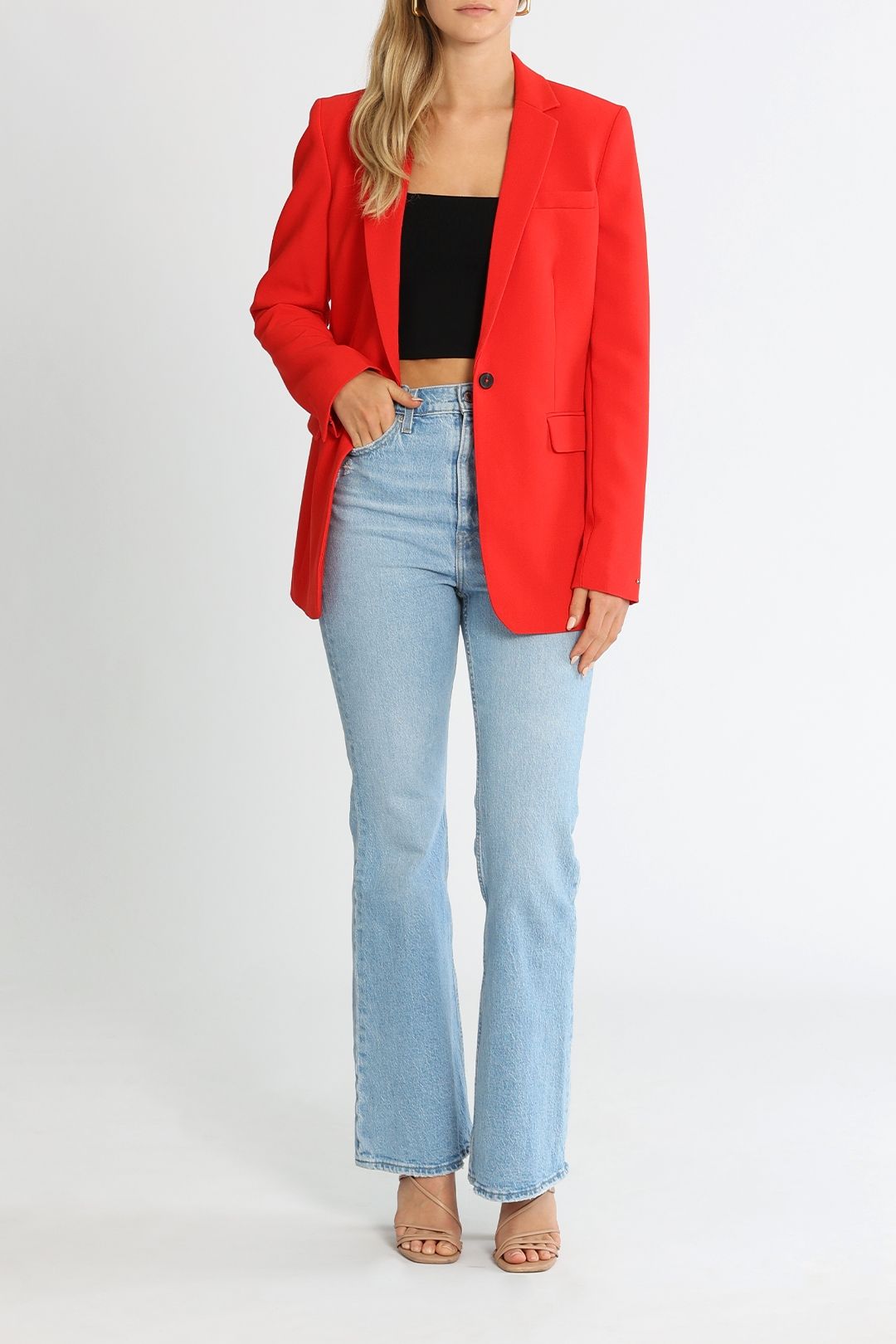 red tommy hilfiger blazer