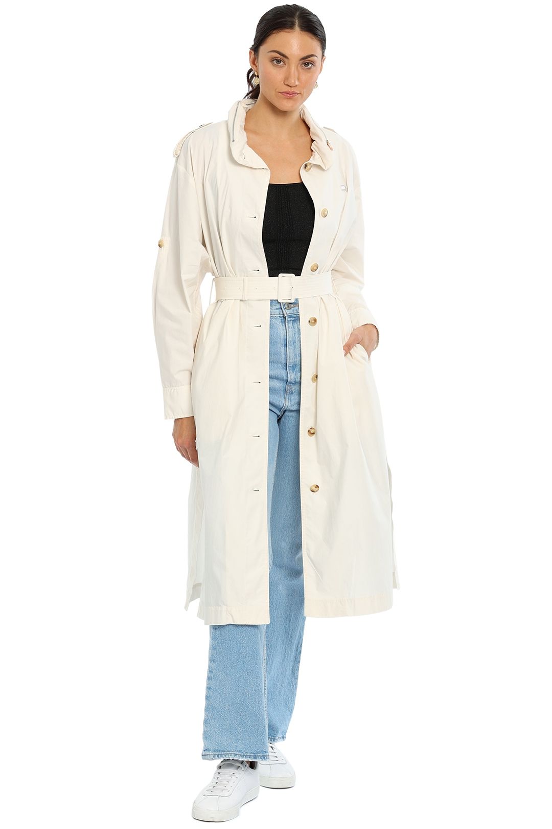 Tommy Hilfiger Icon Fluid Trench Ivory