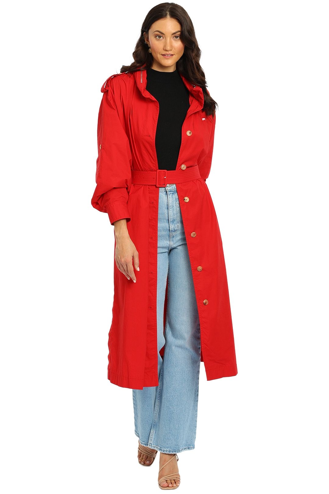 Tommy Hilfiger Icon Fluid Trench Red
