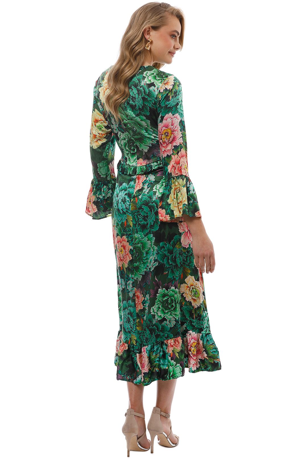 Trelise Cooper - Kill Them With Kindness Dress - Green Floral - Back