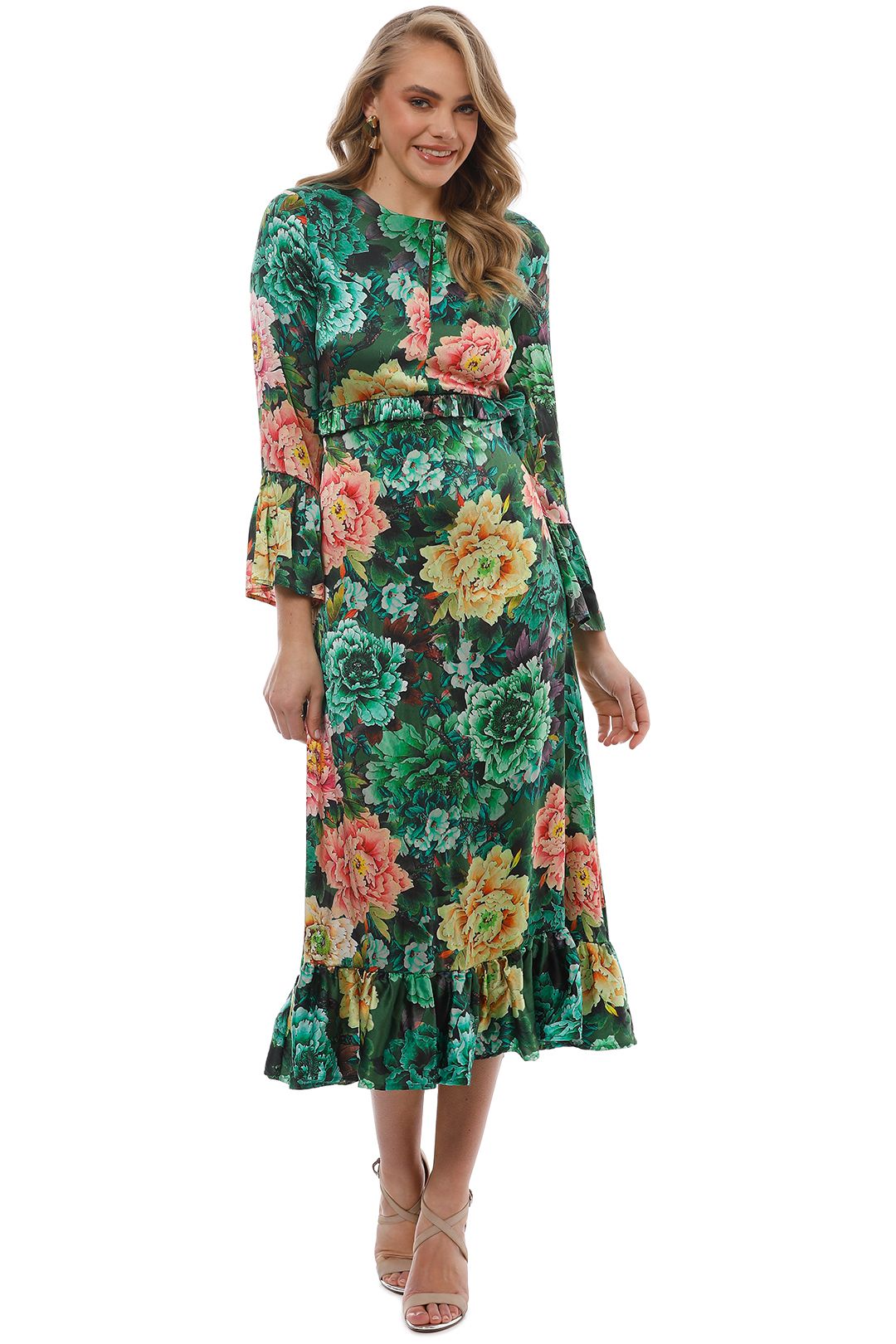 Trelise Cooper - Kill Them With Kindness Dress - Green Floral - Front