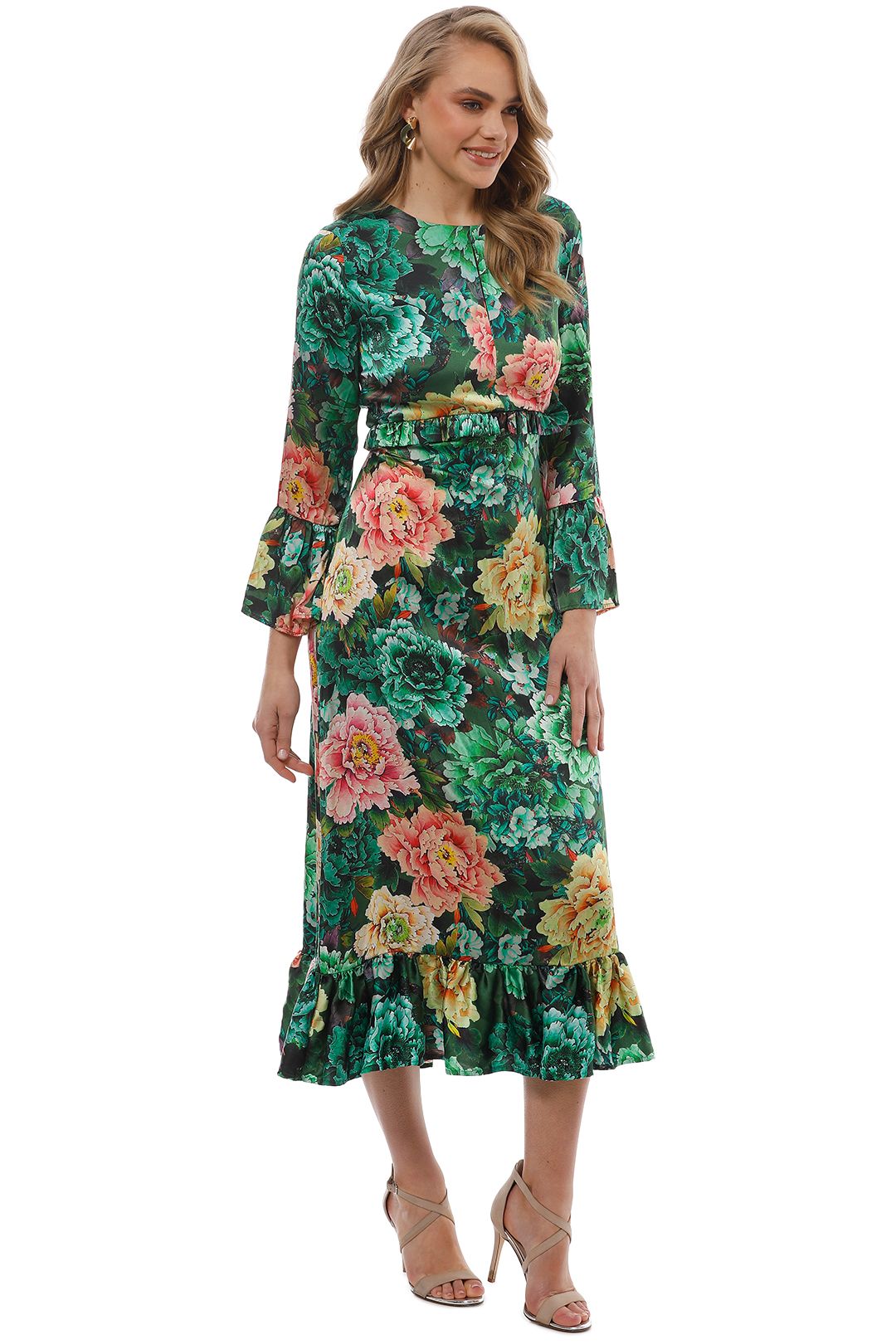 Trelise Cooper - Kill Them With Kindness Dress - Green Floral - Side