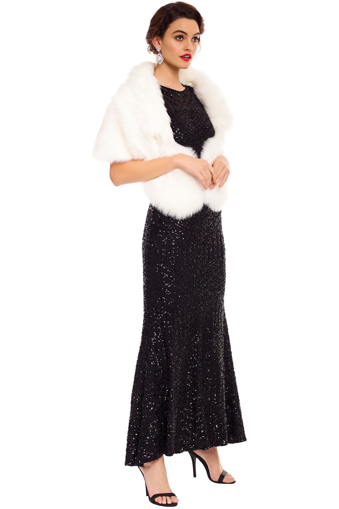 plus size fur shawl