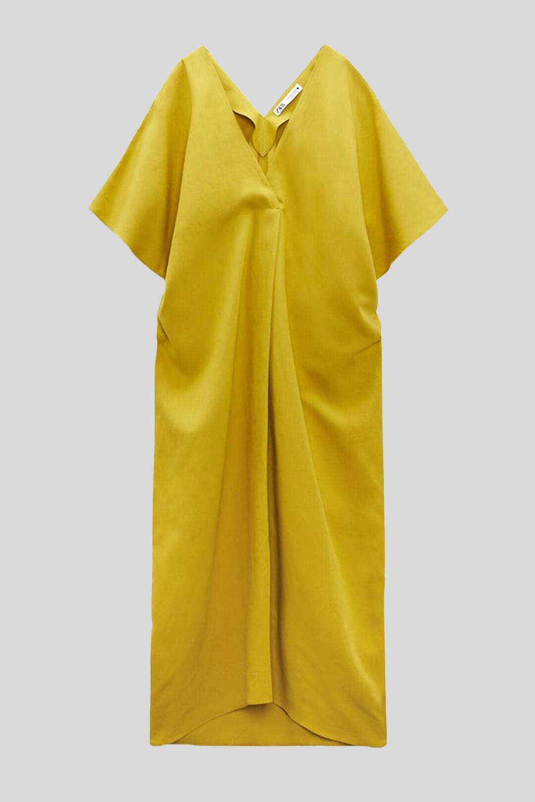 Zara Tunic Dress with Pleat in Mustard