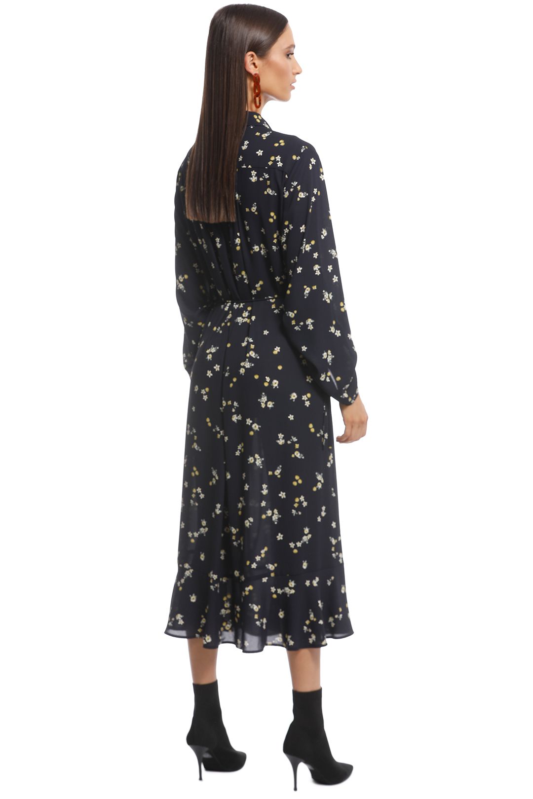 Dainty Floral Shirt Dress by Veronika Maine for Rent | GlamCorner
